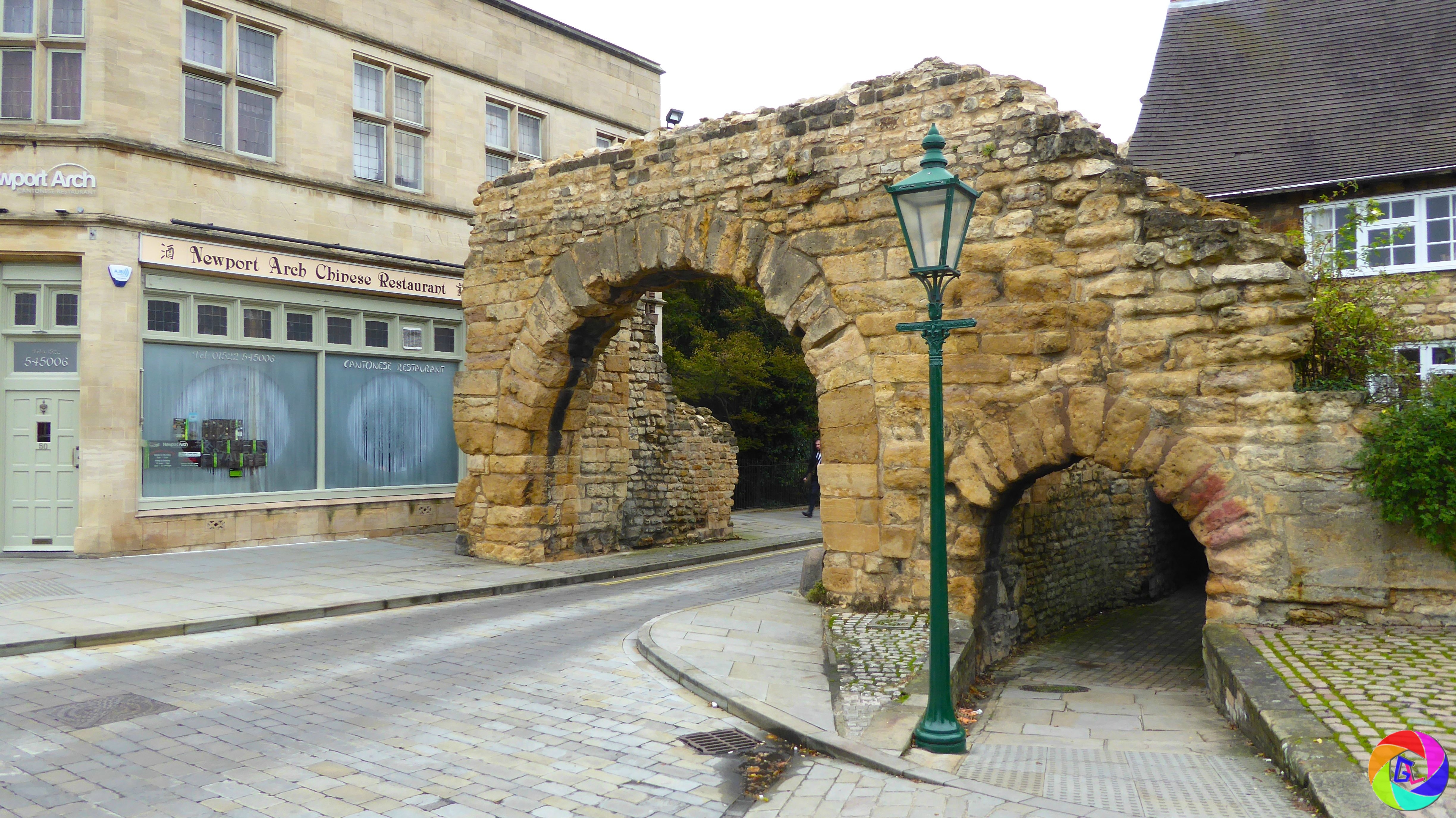 Only Roman gateway  in England still open to traffic, originally where Ermine Street left the city
